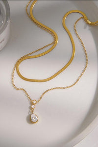 Layered Luxe 18K Stainless Steel 2-Piece Layered Necklace