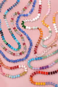 Beautifully Blended Summer Sorbet Beaded Natural Stone Necklace