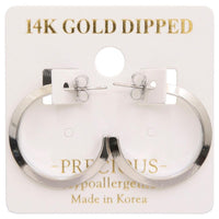 Assorted 14K Gold Dipped Brass Base + Hypoallergenic Everyday Hoop Earrings