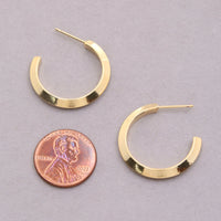 Assorted 14K Gold Dipped Brass Base + Hypoallergenic Everyday Hoop Earrings