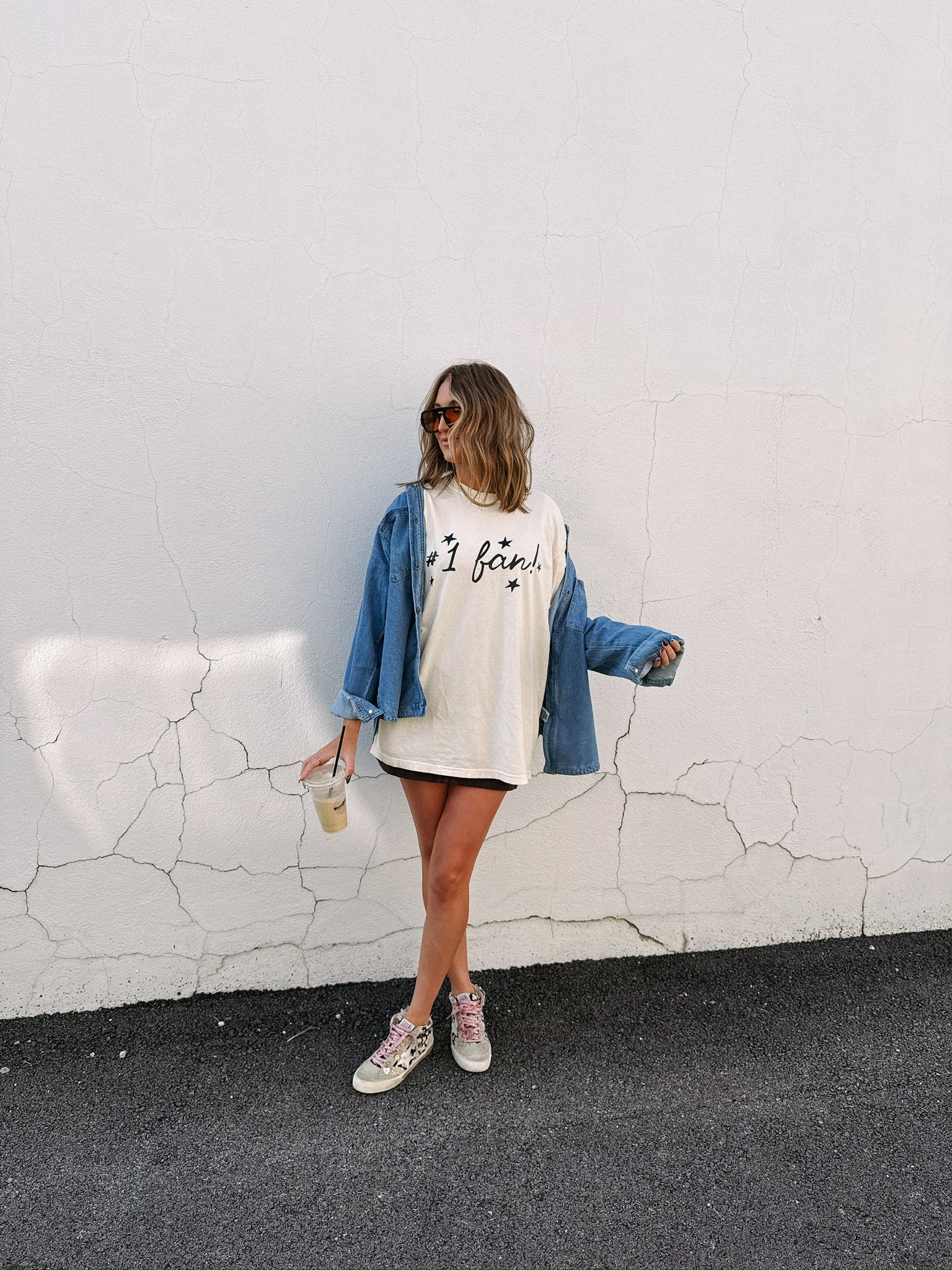 Number One Fan Neutral Graphic Tee