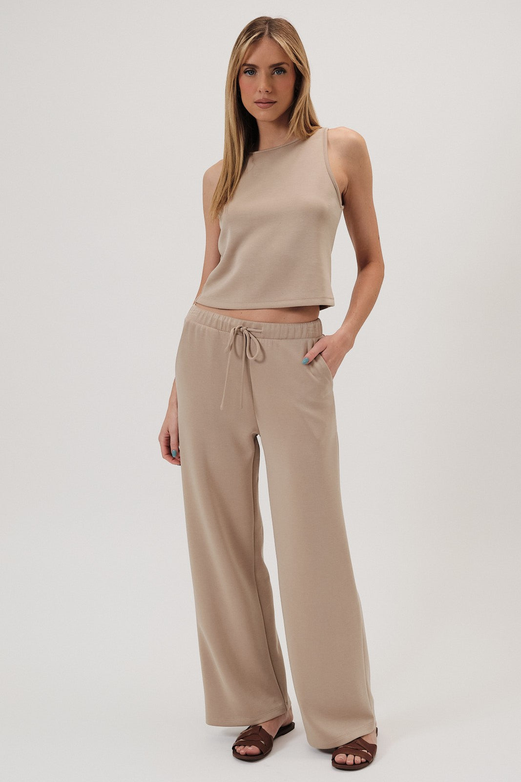 The Coco Drift Two Piece Set - Taupe