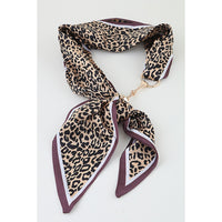 Untamed Elegance Leopard Print Scarf w/ Bit Charm