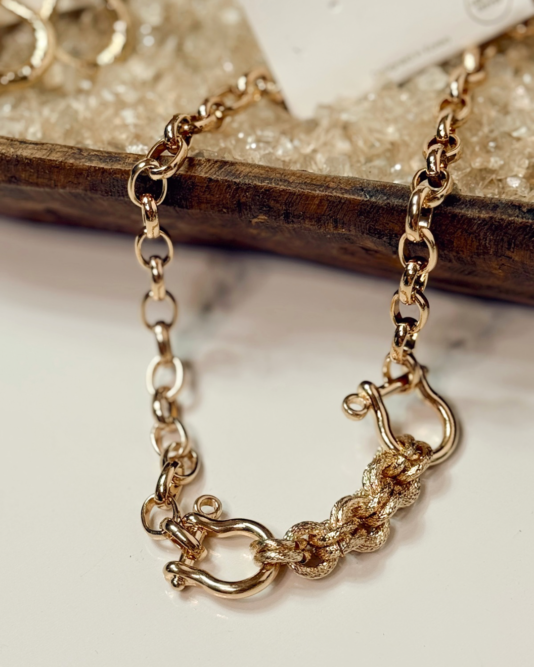 18K Gold Dipped Lucky in Luxe 18" Bit Necklace