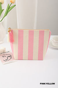 Sunshine & Sorbet Striped Cosmetic Bag