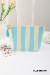 Sunshine & Sorbet Striped Cosmetic Bag