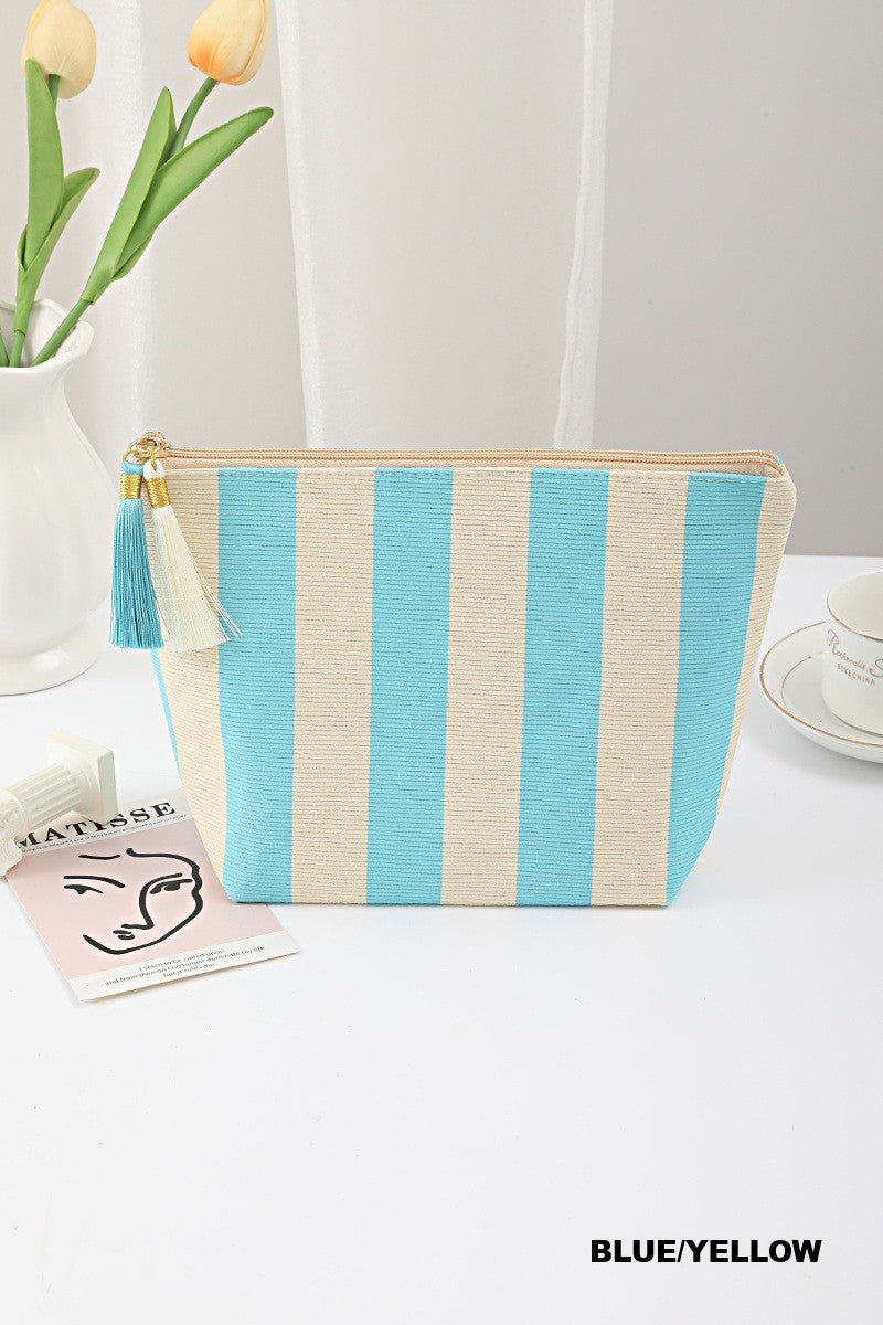 Sunshine & Sorbet Striped Cosmetic Bag
