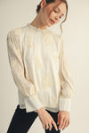 Laced In Elegant Embroidery Detailed Blouse