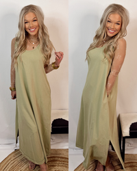 Modest Chic Maxi Dress - Sage