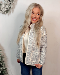 Baby's Blues Quilted Floral Jacket