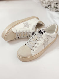 Gaby Neutral Rhinestone Star Sneakers