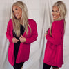 Flying Colors Crochet Knit Cardigan- Fuchsia