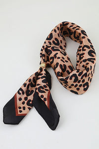 Outfit Elevated Chic Leopard Scarf + Gold Scarf Ring Set