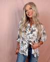 Timeless Toile Printed Button Up Blouse