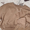 Simply Cropped Sweatshirt- Mocha