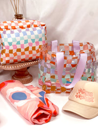 Small All Day Tote Bag - Carnival Checkers