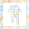 Pastel Multi Buffalo Check Sleep & Play Zipper Footie