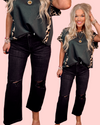 Kate Black High Rise Barrel Jeans