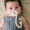 Itzy Ritzy Sweetie Strap Silicone Pacifier Clip - Toast