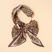Untamed Elegance Leopard Print Scarf w/ Bit Charm