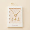 Path To Greatness Gold Dipped Necklace + Charm Trio Set