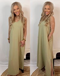 Modest Chic Maxi Dress - Sage