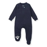 Solid Rib Organic Cotton Sleep & Play - Midnight