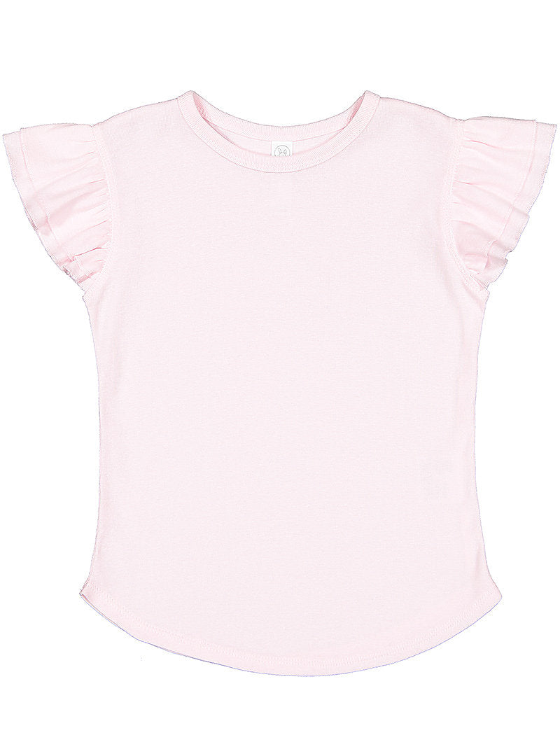 Toddler Girls Flutter Sleeve Tee - Ballerina Pink