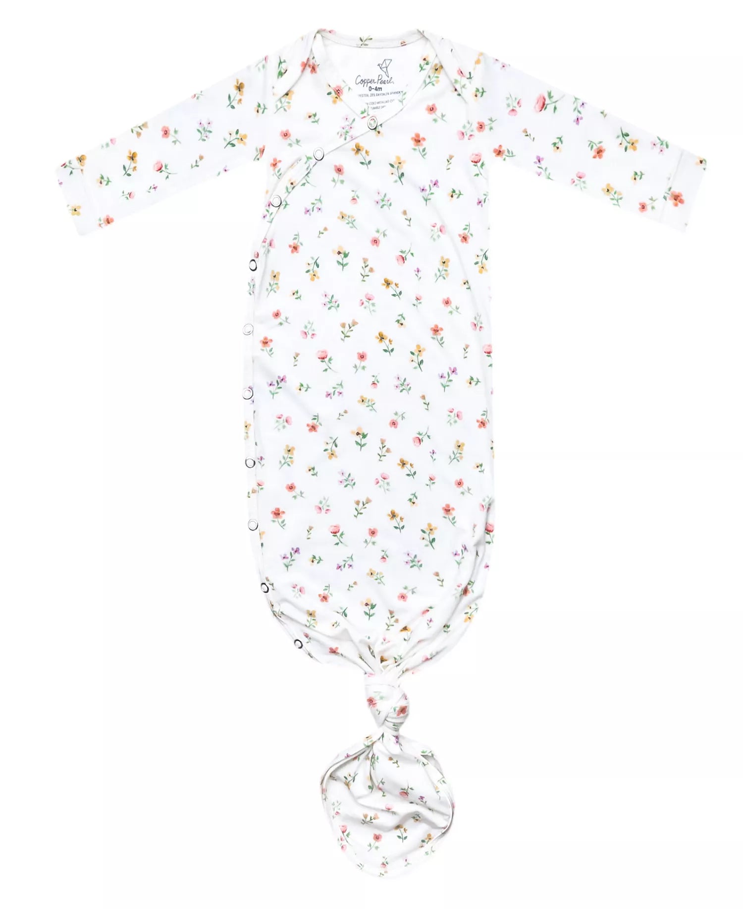 Copper Pearl Newborn Knotted Gown - Eloise