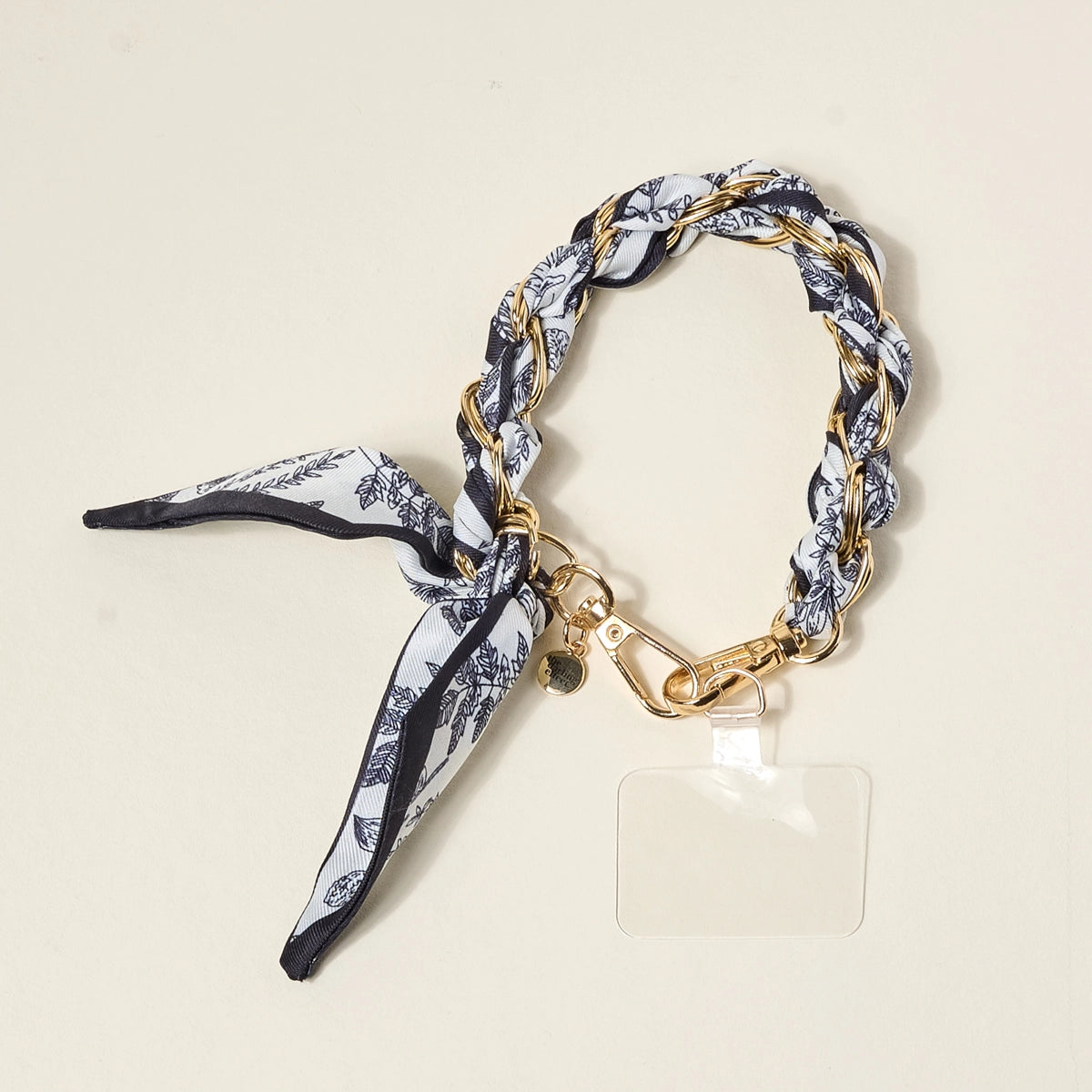 Chateau Chic Braided Satin Universal / Multipurpose Scarf Strap - Navy Floral