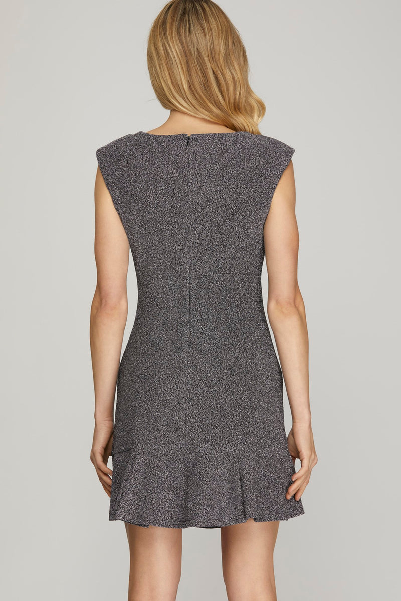 Silver Bells Sparkling Bubble Hem Dress