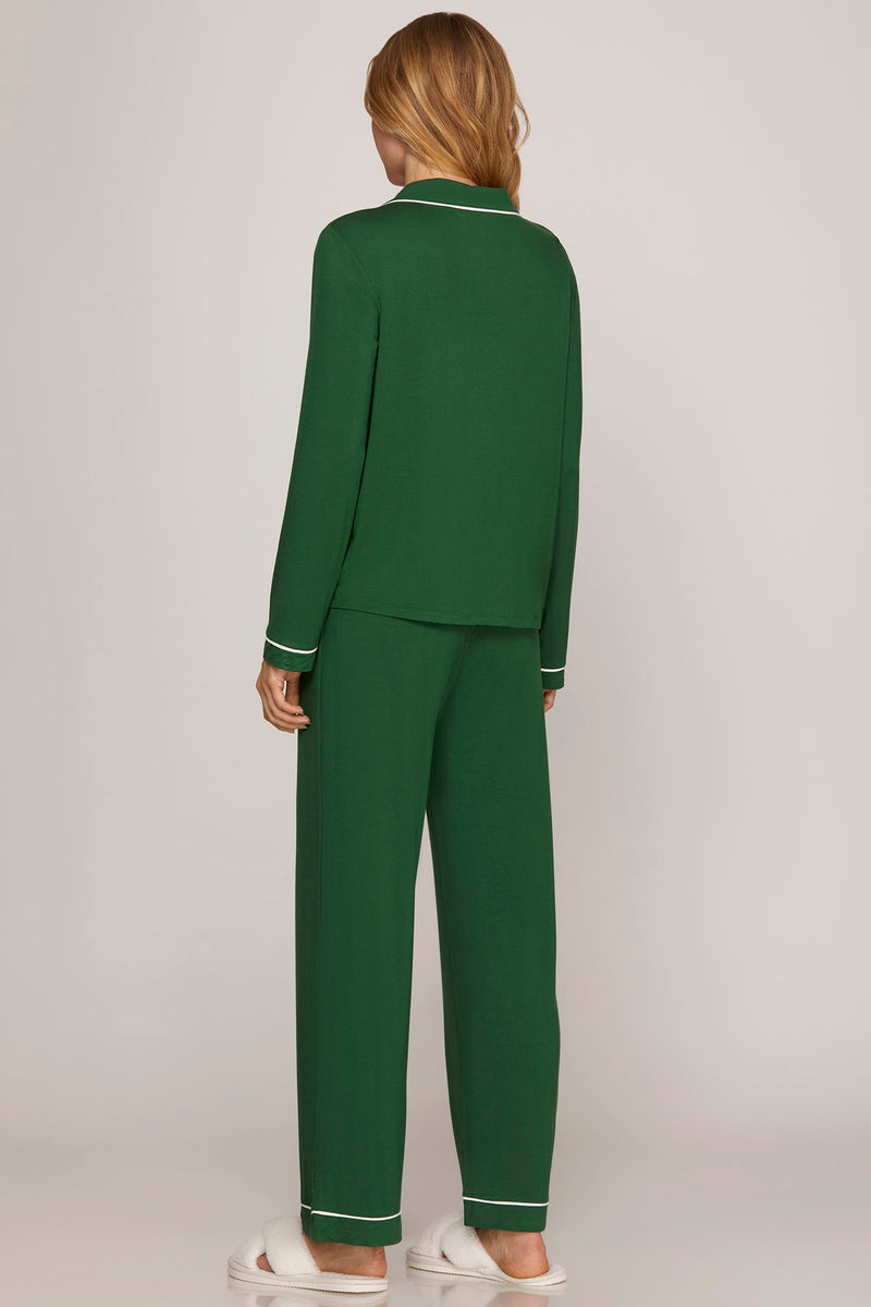 Comfortably Cozy + Cute Long Sleeve Top + Pants Pajama SET