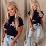Wild At Heart Mock Neck Sweater- Black