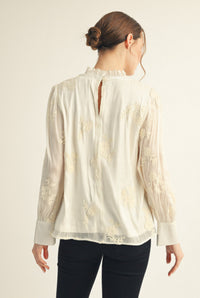 Laced In Elegant Embroidery Detailed Blouse