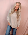 Above Average Acid Wash Hi-Low Pullover Sweater - Ash Mocha