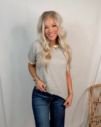 Sunshine On A Cloudy Day Contrast Trim Knit Top