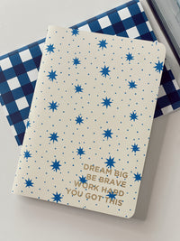 Shades of Blue Set of 2 Notebooks/5pc Pen SET