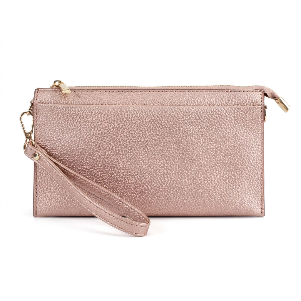 Soho 5 Compartment Wristlet / Crossbody - Blush