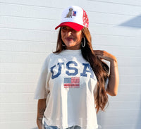 Classic Boxy Patriotic USA Tee