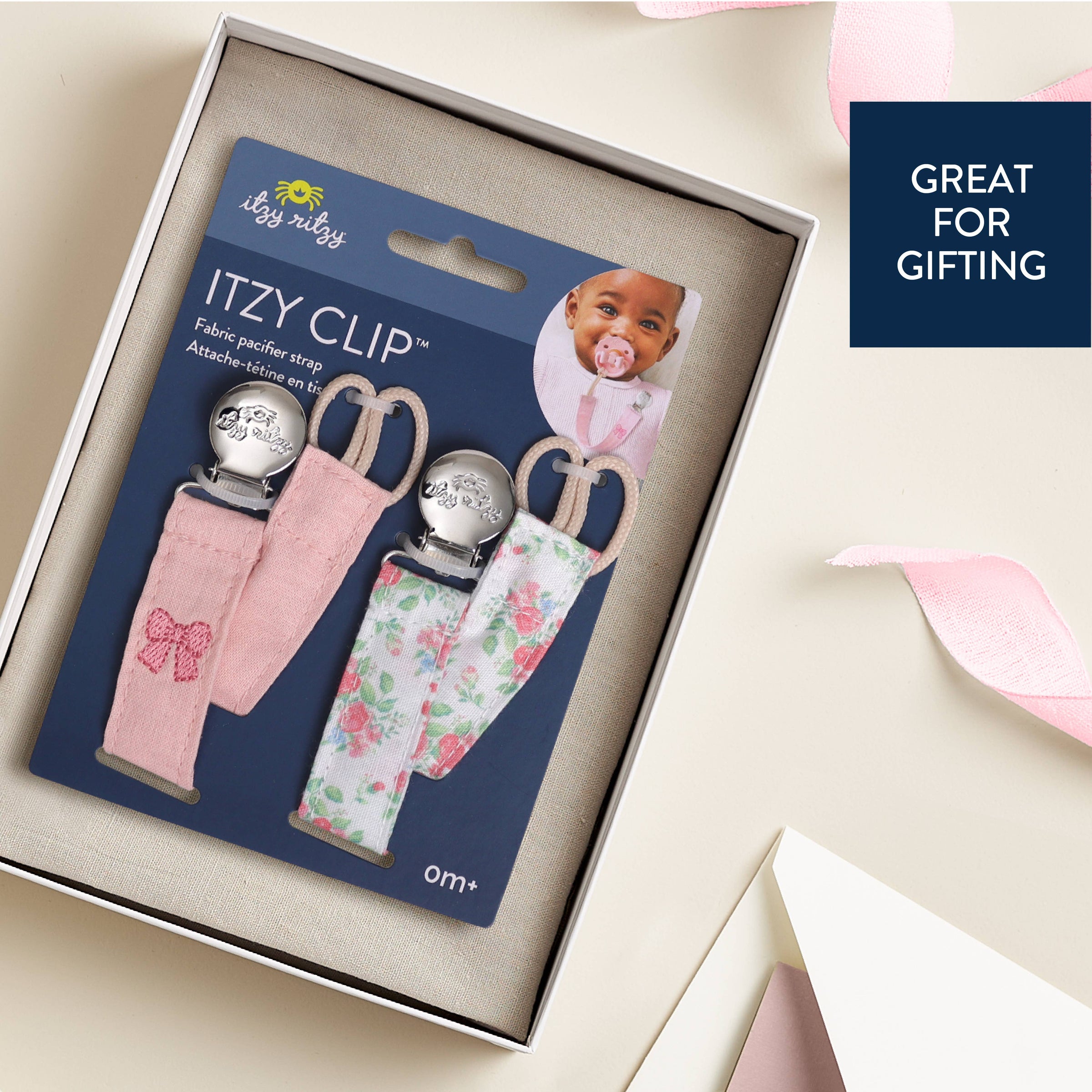 Itzy Ritzy Bow Pacifier Clip Set