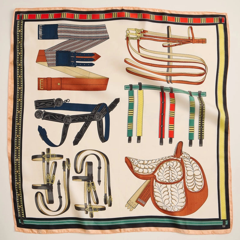 Silk Square Vintage Printed Scarf