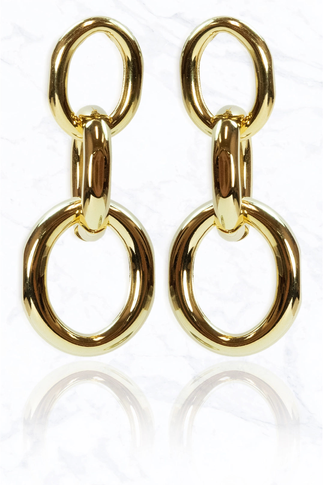 Henry Loop Trio Gold Dipped Earrings