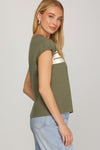 Simply Sleek Stripe Knit Top - Olive