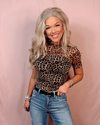 Sultry Safari Leopard Print Mesh Top