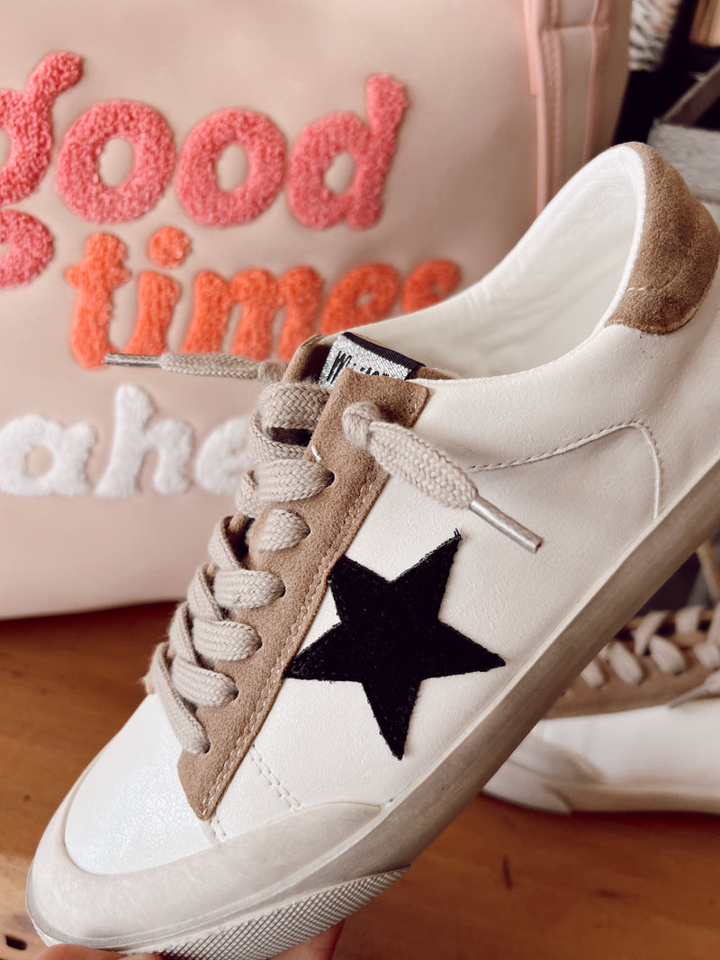 Modern Taupe Star Sneakers