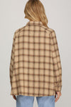 Georgetown Long Sleeve Button Up Flannel - Taupe