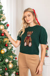 Teddy Tidings Knit Sweater Top