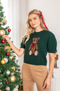 Teddy Tidings Knit Sweater Top