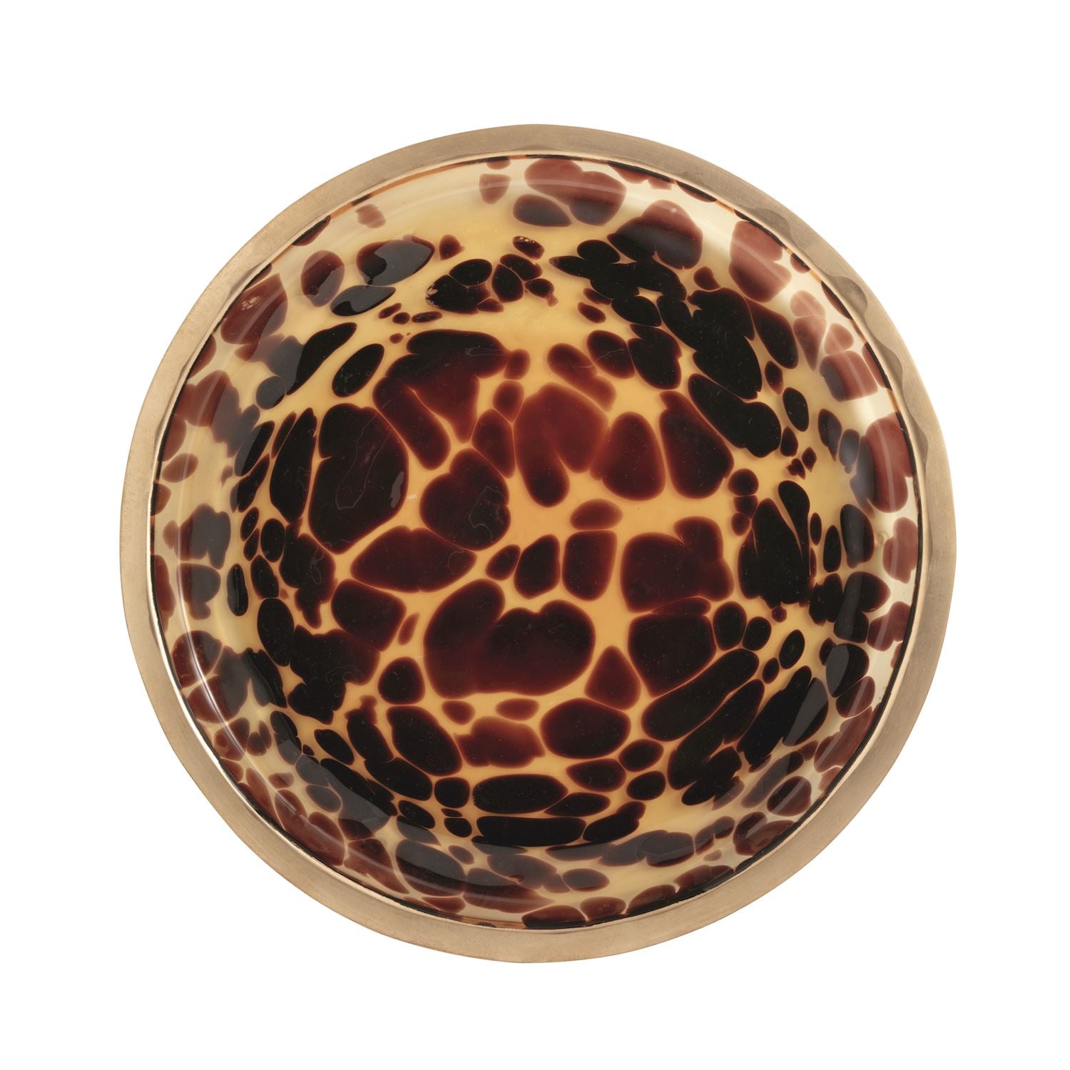 Luxe Glass Tortoise Round Platter