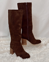 Mia Sabrena Suede Knee High Boot - Chocolate